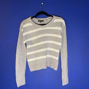 Business Casual Grey Striped Sweater